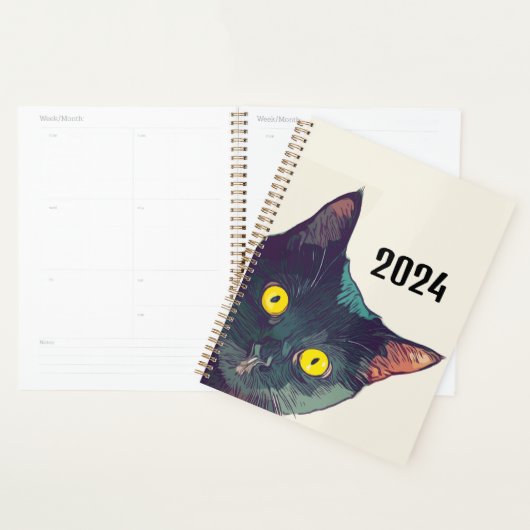 Niedlich Peeking Cat Design Planner/Organisator Planer (Anzeige)