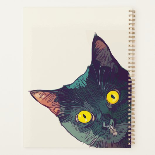 Niedlich Peeking Cat Design Planner/Organisator Planer (Rückseite)