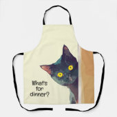 Niedlich Peeking Cat Design Schürze (Vorderseite)