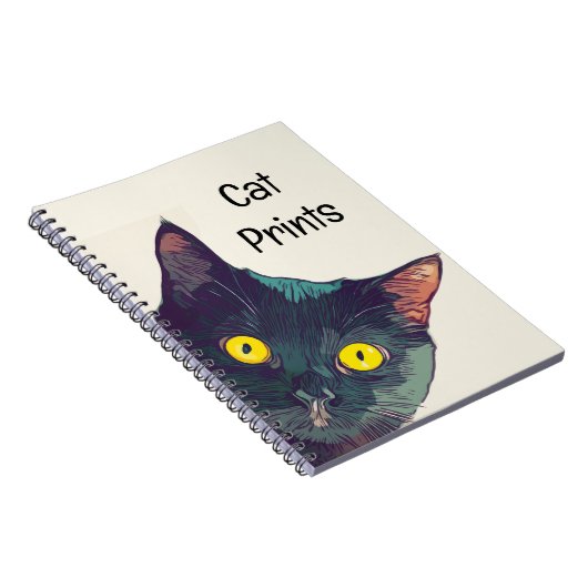 Niedlich Peeking Cat Design Spiral Notebook Notizblock (Rechte Seite)