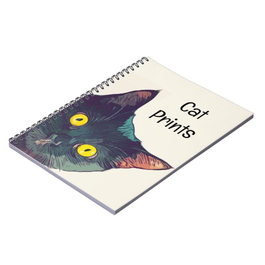 Niedlich Peeking Cat Design Spiral Notebook Notizblock (Linke Seite)