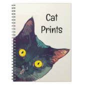 Niedlich Peeking Cat Design Spiral Notebook Notizblock (Vorderseite)