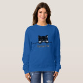 Niedlich Peeking Cat Design Sweatshirt (Vorne ganz)