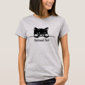 Niedlich Peeking Cat Design T - Shirt (Vorderseite)