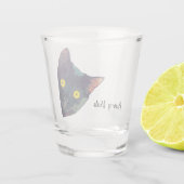 Niedlich Peeking Cat Purr-y Vida Shot Glass Schnapsglas (Rückseite)
