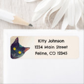 Niedlich Peeking Cat Rücksendeadresse Aufkleber (Insitu)