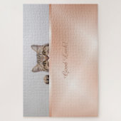 Niedlich Peeking Cat schwierig Puzzle (Vertikal)