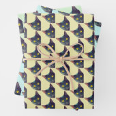 Niedlich Peeking Cat Wrapping Paper Sheets Geschenkpapier Set (Beispiel)
