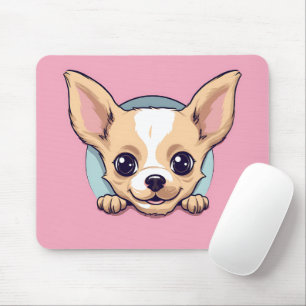 Niedlich Peeking Chihuahua Dog Mousepad