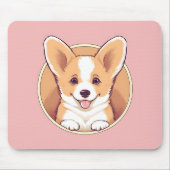 Niedlich Peeking Corgi Dog Mousepad (Vorne)