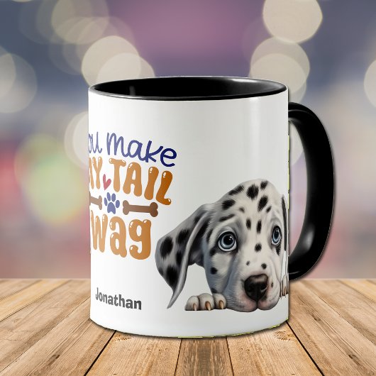 Niedlich Peeking Dalmatiner Hund Sie machen meinen Tasse