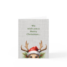 Niedlich Peeking Funny Rentier Weihnachten