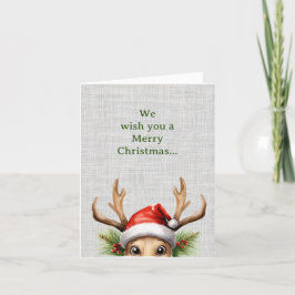 Niedlich Peeking Funny Rentier Weihnachten