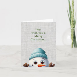 Niedlich Peeking Funny Snowman Weihnachten
