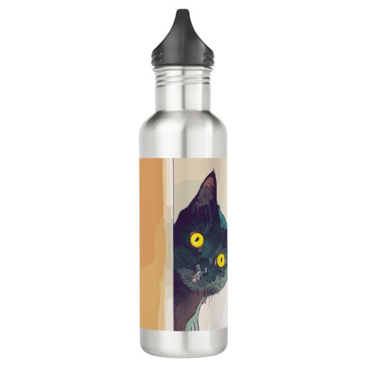 Niedlich Peeking Katze Design Wasserflasche Edelstahlflasche (Links)