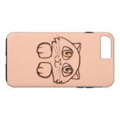 Niedlich Peeking Kitty Cat Pink Case-Mate iPhone Hülle (Rückseite (Horizontal))