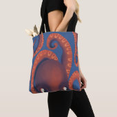 Niedlich Peeking Orange Octopus Sea Life Tasche (Von Nahem)