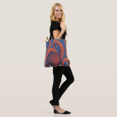 Niedlich Peeking Orange Octopus Sea Life Tasche (Am Model)