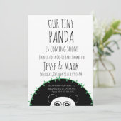 Niedlich Peeking Panda Baby Dusche Einladung (Stehend Vorderseite)