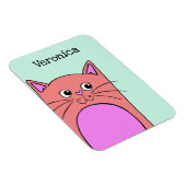 Niedlich Peeking Pink Cat Personalisiert Magnet (Rechte Seite)