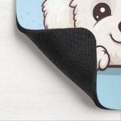 Niedlich Peeking Poodle Mousepad (Ecke)