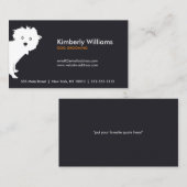 Niedlich Peeking Pup Dog Walker, Groomer, Trainer Visitenkarte (Vorne/Hinten)