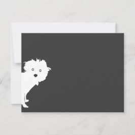 Niedlich Peeking Pup Flat Notecard Mitteilungskarte