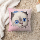 Niedlich Peeking Ragdoll Cat Kissen (Decke)