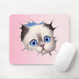 Niedlich Peeking Ragdoll Cat Mousepad