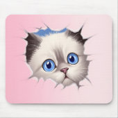 Niedlich Peeking Ragdoll Cat Mousepad (Vorne)