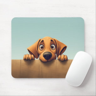 Niedlich Peeking Rhodesian Ridgeback Dog Mousepad