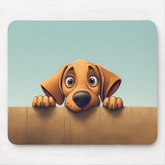 Niedlich Peeking Rhodesian Ridgeback Dog Mousepad (Vorne)