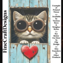 Niedlich Peeking Steampunk Tabby Kitten AP6 Decoup