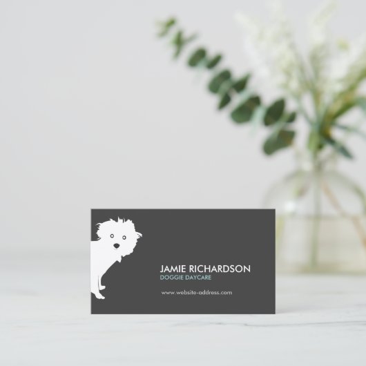 Niedlich Peeking Visitenkarte (Stehend Vorderseite)