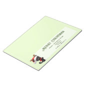 Niedlich Peeking Weihnachtskatze Anpassbare Notepa Notizblock (angewinkelt)