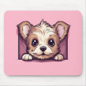 Niedlich Peeking Yorkshire Terrier Dog Mousepad (Vorne)