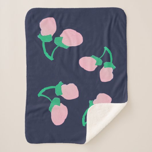 Niedlich Pellrosa Berries Minimalistischer Decken (Vorderseite)