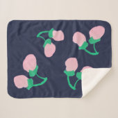 Niedlich Pellrosa Berries Minimalistischer Decken (Vorderseite (Horizontal))