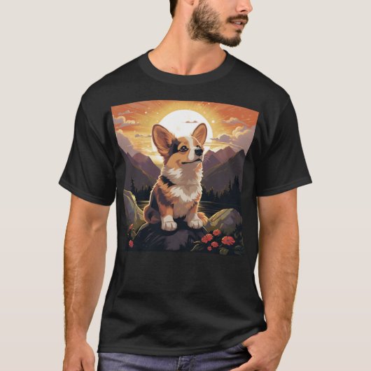 Niedlich Pembroke Corgi T-Shirt (Vorderseite)