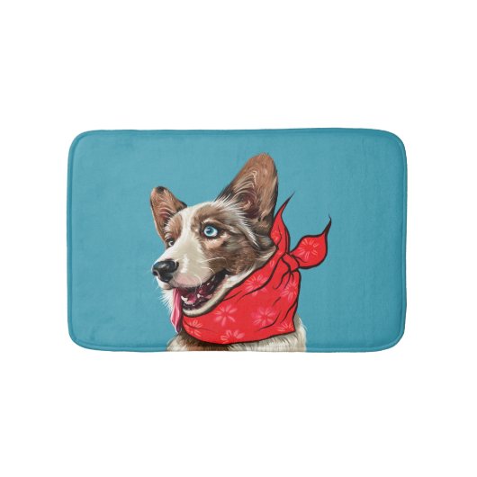 Niedlich Pembroke Welsh Corgi Badematte (Vorderseite)
