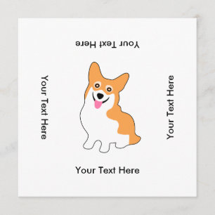 Niedlich Pembroke Welsh Corgi Birthday Party Einladung