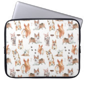 Niedlich Pembroke Welsh Corgi Dog Wasserfarbmuster Laptopschutzhülle (Vorderseite)