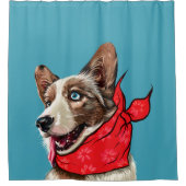Niedlich Pembroke Welsh Corgi Duschvorhang (Vorderseite)