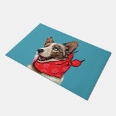 Niedlich Pembroke Welsh Corgi Fußmatte (Schrägansicht)