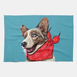 Niedlich Pembroke Welsh Corgi Geschirrtuch