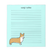 Niedlich Pembroke Welsh Corgi Lined Notizblock (Vorderseite)