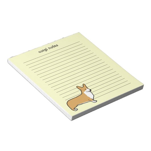 Niedlich Pembroke Welsh Corgi Lined Notizblock (angewinkelt)