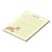 Niedlich Pembroke Welsh Corgi Lined Notizblock (Rotiert)