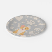 Niedlich Pembroke Welsh Corgi Pappteller (Schrägansicht)