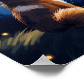 Niedlich Pembroke Welsh Corgi Poster (Ecke)